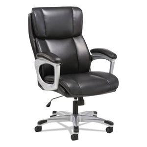 3-fifteen Executive High-back Chair, Supports Up To 225 Lbs., Black Seat-black Back, Aluminum Base