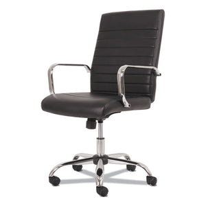 5-eleven Mid-back Executive Chair, Supports Up To 250 Lbs., Black Seat-black Back, Aluminum Base