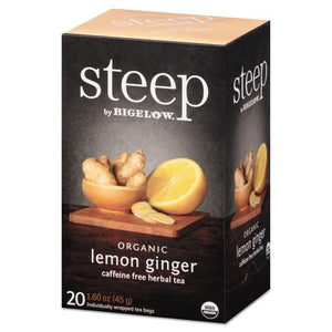ESBTC17704 - Steep Tea, Lemon Ginger, 1.6 Oz Tea Bag, 20-box