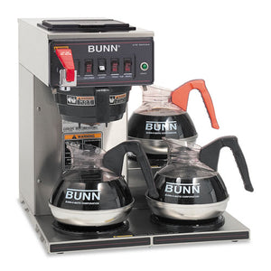 ESBUNCWTF153LP - Cwtf-3 Three Burner Automatic Coffee Brewer, Stainless Steel, Black