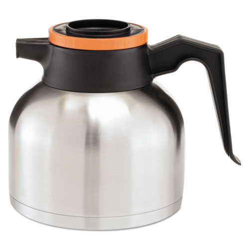 ESBUNTHERMORN - 1.9 Liter Thermal Carafe, Stainless Steel- Black And Orange (decaf)