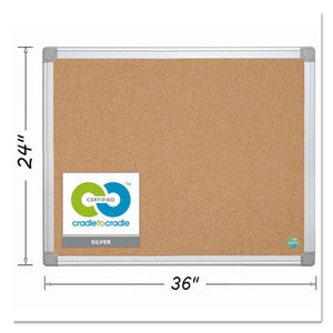 ESBVCCA031790 - Earth Cork Board, 24 X 36, Aluminum Frame