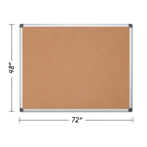 ESBVCCA271170 - Value Cork Bulletin Board With Aluminum Frame, 48 X 72, Natural