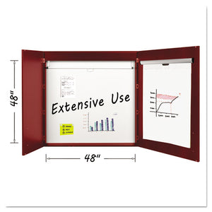 ESBVCCAB01010130 - Conference Cabinet, Porcelain Magnetic, Dry Erase, 48 X 48, Cherry