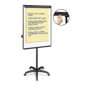 ESBVCEA4800055 - Silver Easy Clean Dry Erase Mobile Presentation Easel, 44" To 75-1-4" High