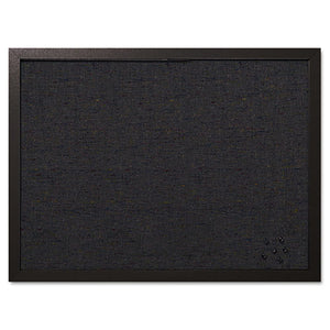 ESBVCFB0471168 - Designer Fabric Bulletin Board, 24x18, Black Fabric-black Frame