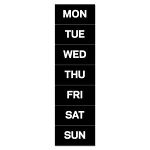 ESBVCFM1007 - INTERCHANGEABLE MAGNETIC BOARD ACCESSORIES, DAYS OF WEEK, BLACK-WHITE, 2" X 1"
