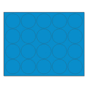 ESBVCFM1601 - INTERCHANGEABLE MAGNETIC BOARD ACCESSORIES, CIRCLES, BLUE, 3-4", 20-PACK