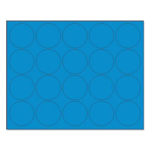 ESBVCFM1601 - INTERCHANGEABLE MAGNETIC BOARD ACCESSORIES, CIRCLES, BLUE, 3-4", 20-PACK