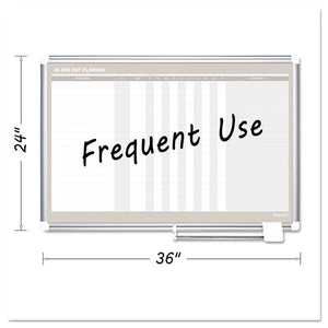 ESBVCGA01110830 - In-Out Magnetic Dry Erase Board, 36x24, Silver Frame