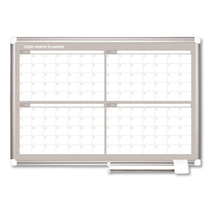 ESBVCGA03105830 - 4 Month Planner, 36x24, Aluminum Frame