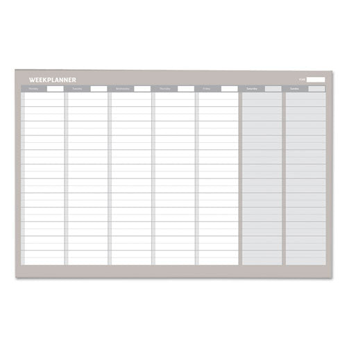 ESBVCGA0396830 - Weekly Planner, 36x24, Aluminum Frame