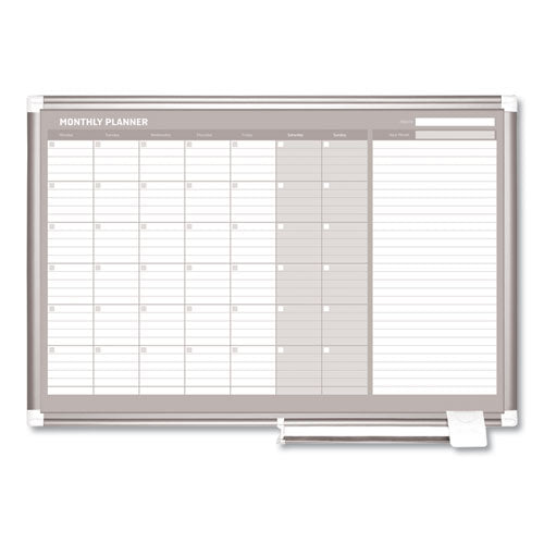 ESBVCGA0397830 - Monthly Planner, 36x24, Silver Frame