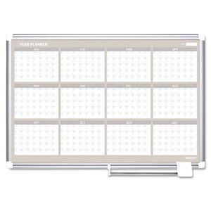 ESBVCGA05106830 - 12 Month Planner, 48x36, Aluminum Frame