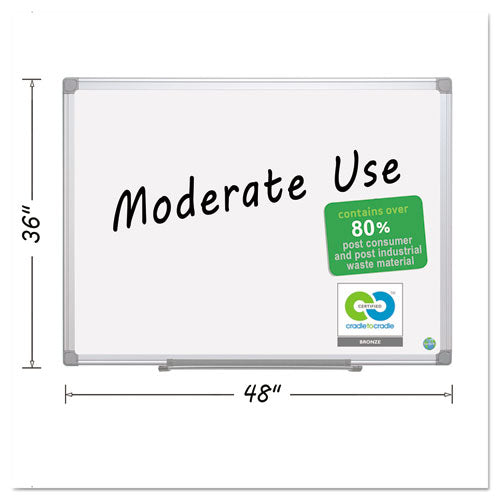 ESBVCMA0500790 - Earth Easy-Clean Dry Erase Board, White-silver, 36x48