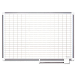 ESBVCMA0592830 - Grid Planning Board, 1 X 2 Grid, 48 X 36, White-silver