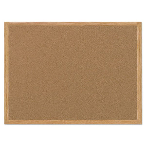 ESBVCMC070014231 - Value Cork Bulletin Board With Oak Frame, 24 X 36, Natural