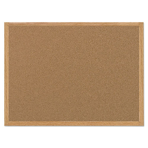 ESBVCMC070014231 - Value Cork Bulletin Board With Oak Frame, 24 X 36, Natural