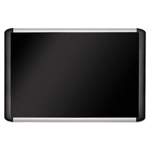 ESBVCMVI030301 - Black Fabric Bulletin Board, 24 X 36, Silver-black