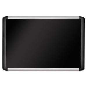 ESBVCMVI210301 - Black Fabric Bulletin Board, 48 X 96, Silver-black