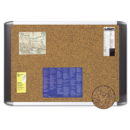 ESBVCMVI270501 - Tech Cork Board, 48x72 Silver-black Frame