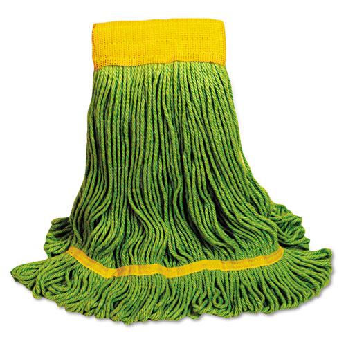 ESBWK1200MEA - Ecomop Looped-End Mop Head, Recycled Fibers, Medium Size, Green