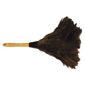 ESBWK14FD - Professional Ostrich Feather Duster, Gray, 14", Wood Handle