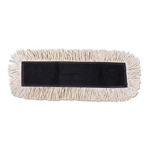 ESBWK1636 - Disposable Dust Mop Head W-sewn Center Fringe, Cotton-synthetic, 36w X 5d, White