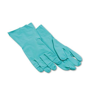 ESBWK183L - Nitrile Flock-Lined Gloves, Large, Green, Dozen