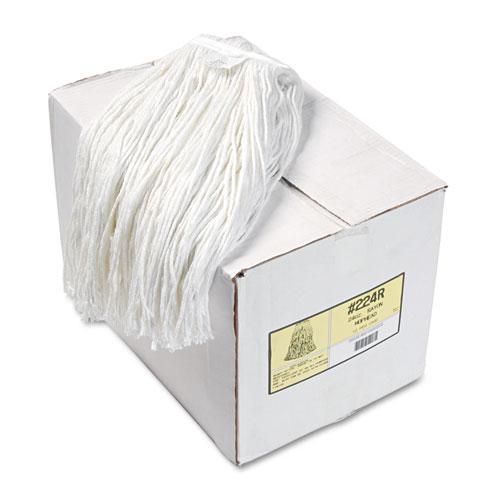 ESBWK224RCT - Premium Cut-End Wet Mop Heads, Rayon, 24oz, White, 12-carton