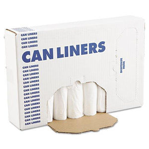 ESBWK2432EXH - EH-GRADE CAN LINERS, 24 X 32, 12-16GAL, .4MIL, WHITE, 25-ROLL, 20 ROLLS-CT
