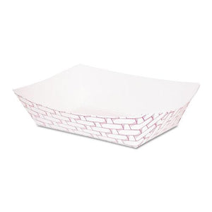 ESBWK30LAG100 - Paper Food Baskets, 1 Lb Capacity, Red-white, 1000-carton