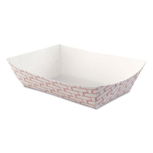 ESBWK30LAG250 - Paper Food Baskets, 2.5lb Capacity, Red-white, 500-carton