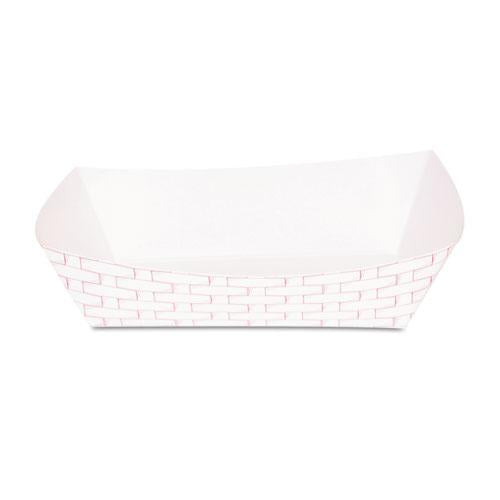 ESBWK30LAG500 - Paper Food Baskets, 5lb Capacity, Red-white, 500-carton