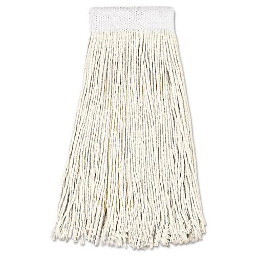 ESBWK324C - Mop Head, Premium Saddleback Head, Cotton Fiber, 24oz, White, 12-carton