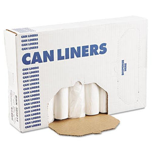 ESBWK385814 - HIGH-DENSITY CAN LINER, 38X58, 60GAL, 11MIC, NATURAL, 25-ROLL, 8 ROLLS-CT