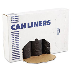 ESBWK3858H - LOW-DENSITY CAN LINERS, 60GAL, .65MIL, 38 X 58, BLACK, 25-ROLL, 4 ROLLS-CT