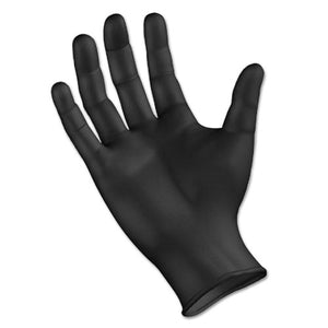 Disposable General Purpose Powder-free Nitrile Gloves, M, Black, 4.4mil, 100-box