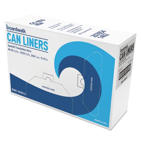 ESBWK404612 - HIGH-DENSITY CAN LINER, 40X46, 40- 45GAL, 10MIC, NATURAL, 25-ROLL, 10 ROLLS-CT