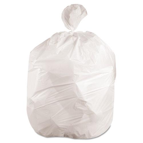ESBWK4347EXH - WASTE CAN LINERS, 56GAL, 43 X 47, .6MIL, WHITE, 25-ROLL, 4 ROLLS-CT