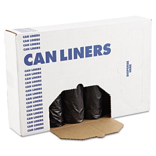 ESBWK4347H - LOW-DENSITY CAN LINERS, 56GAL, .60MIL, 43 X 47, BLACK, 25-ROLL, 4 ROLLS-CT