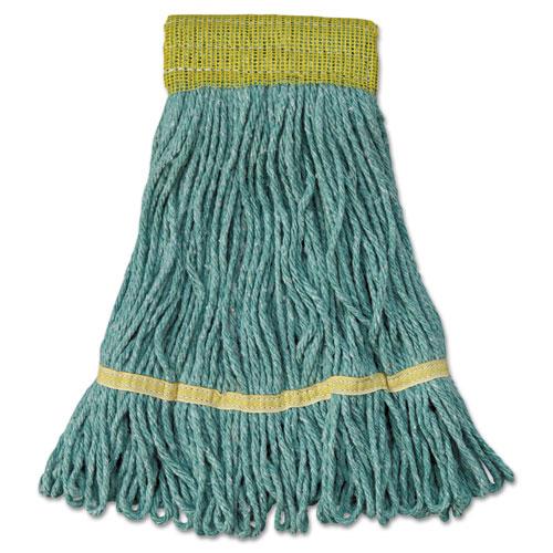 ESBWK501GN - SUPER LOOP WET MOP HEAD, COTTON-SYNTHETIC FIBER, SMALL, GREEN, 12-CARTON