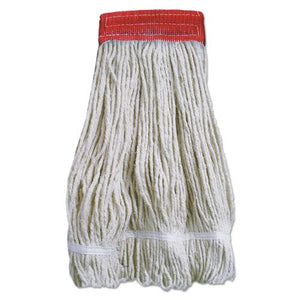 ESBWK5320FTBNBTCT - Wideband Looped-End Mop Heads, 20 Oz, Natural W-red Band, 12-carton