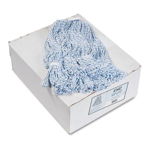 ESBWK542CT - Mop Head, Floor Finish, Narrow, Rayon-polyester, Medium, White-blue, 12-carton