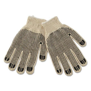 ESBWK792 - Pvc-Dotted String Knit Gloves, Large, Dozen