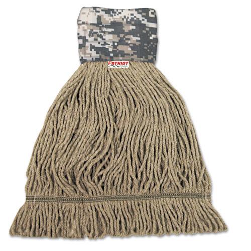 ESBWK8200M - Patriot Looped End Wide Band Mop Head, Medium, Green-brown, 12-carton