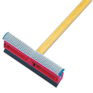 ESBWK824 - General-Duty Squeegee, 8" Sponge-rubber Blade, Black-red, 21" Metal Handle