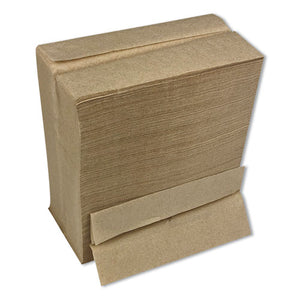 Tall Fold Dispenser Napkins, 1-ply, 13 X 6, Kraft, 500-pack, 20 Packs-carton