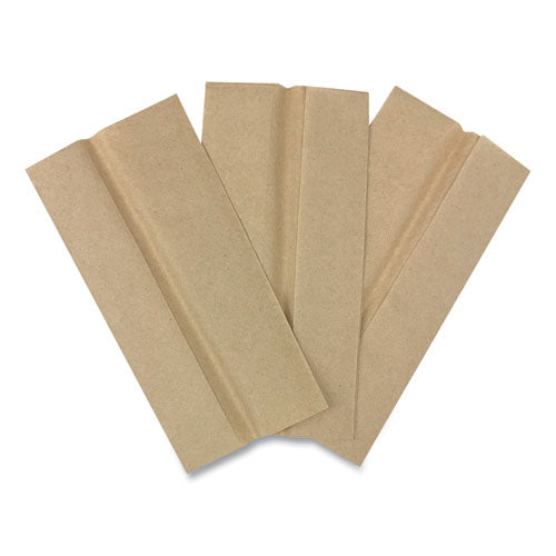 Tall Fold Dispenser Napkins, 1-ply, 13 X 6, Kraft, 500-pack, 20 Packs-carton