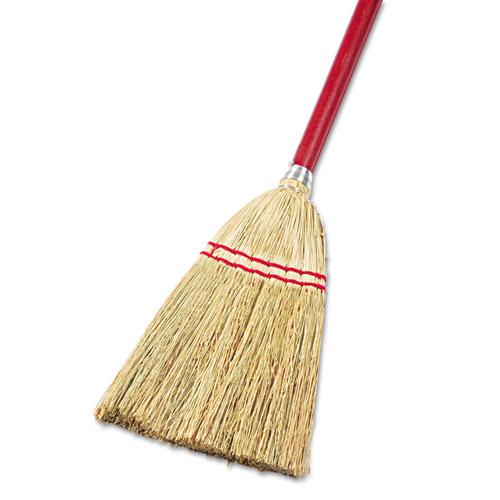 ESBWK951TCT - Lobby-toy Broom, Corn Fiber Bristles, 39" Wood Handle, Red-yellow, 12-carton